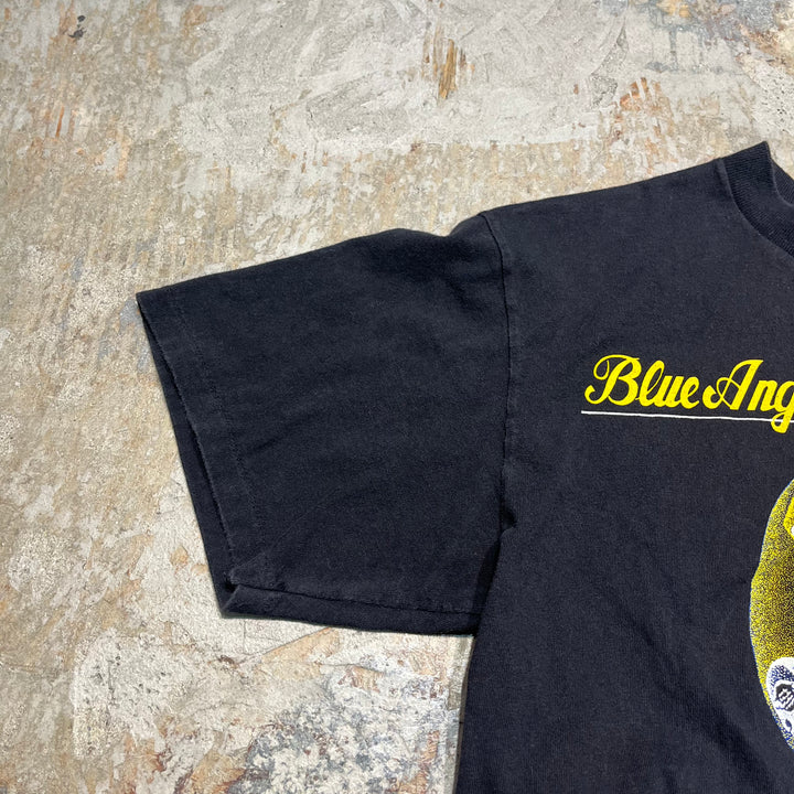 미국에서 만든 빈티지 92의 Oneita/Blue Angels/US Navy/Acrobat Squadron/빈티지 단일 스티치 프린트 티셔츠/크기 M