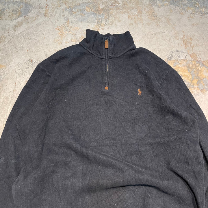 #3863 古着 POLO by Ralph Lauren/ポロバイラルフローレン/Half zip knit Sweater/ハーフジップニットセーター/サイズL