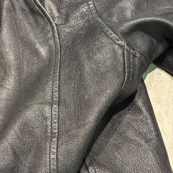 古着 WILSONS LEATHER/ ウィルソンズレザー/ 本革ジップアップレザージャケット/ 牛革/ サイズXL