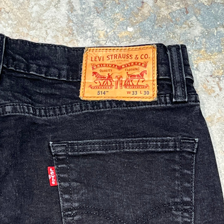 #4181 古着 Levi's/リーバイス/Black Denim Pants/ブラックデニムパンツ/ストレート/514/サイズ33×30