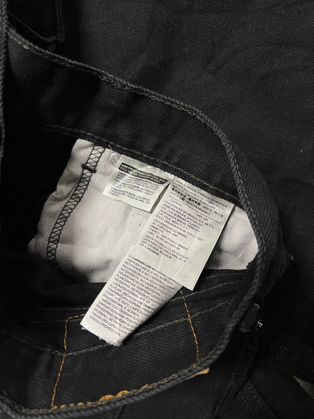 #MA24 Used clothing Levi's/Black Denim Pants/505/Actual size 38 x 30
