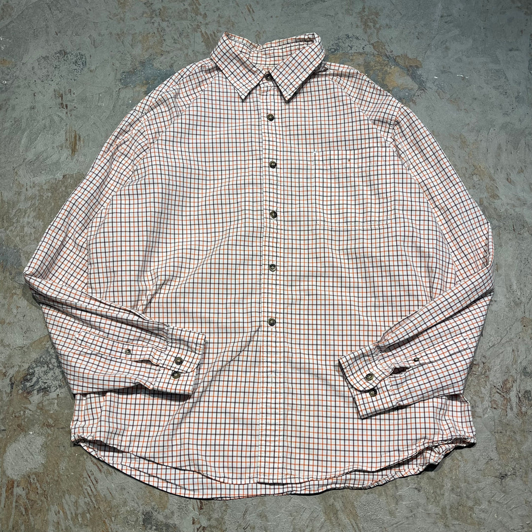 #4369 Used clothing Carhartt/Long Sleeve Button Down Shirt/Long Sleeve Button Down Shirt/Checked Plaid/Size XL