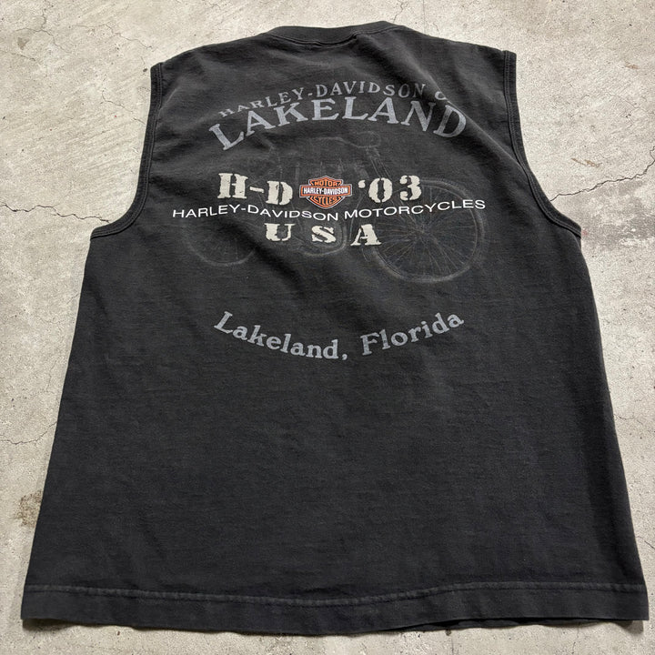古着  USA製 Harley-Davidson /ハーレー ダビッドソン/ プリントTシャツ/ ノースリーブ/ サイズM