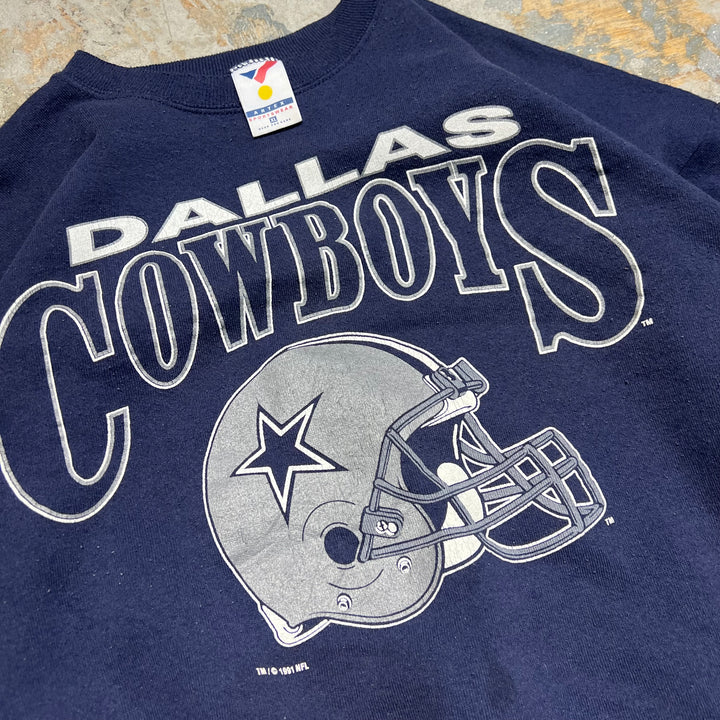 #3981 古着 Unknow/Crew neck sweat/クルーネックスウェット/DALLAS COWBOYS/MADE IN U.S.A/サイズXL