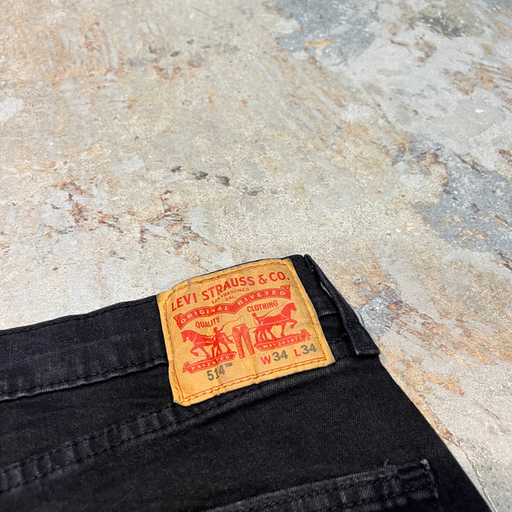 #4751 Used clothing Levi's/Black Denim Pants/514/Size 34×34