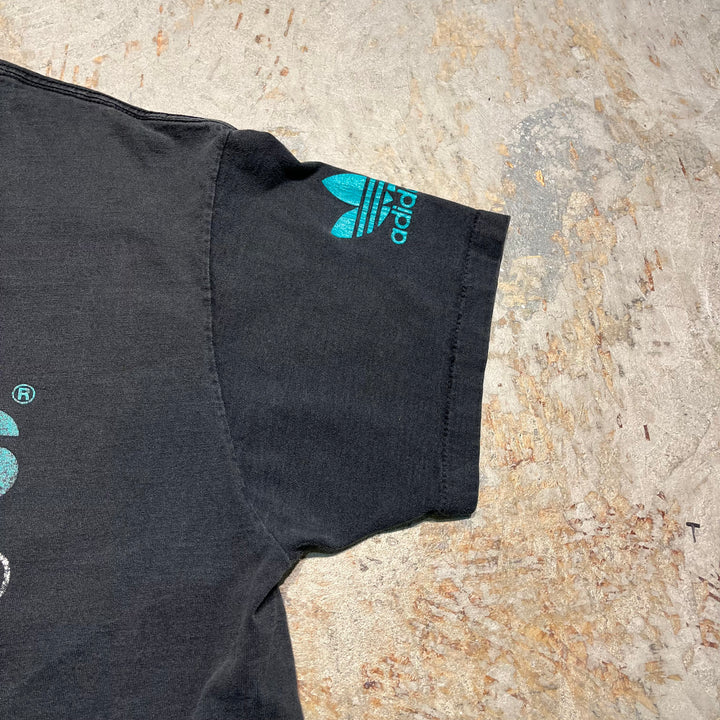 미국/80 년대 ~ 90 년대/아디다스/보스턴 마라톤/빈티지 싱글 스티치 프린트 티셔츠/크기 L에서 만든 빈티지 의류