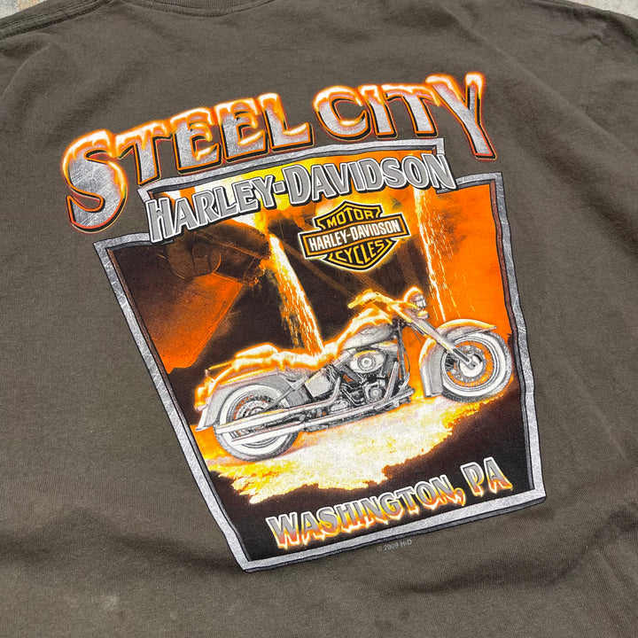 Used clothing Made in USA Harley-Davidson/Harley Davidson/Single Stitch T-shirt/Size XL