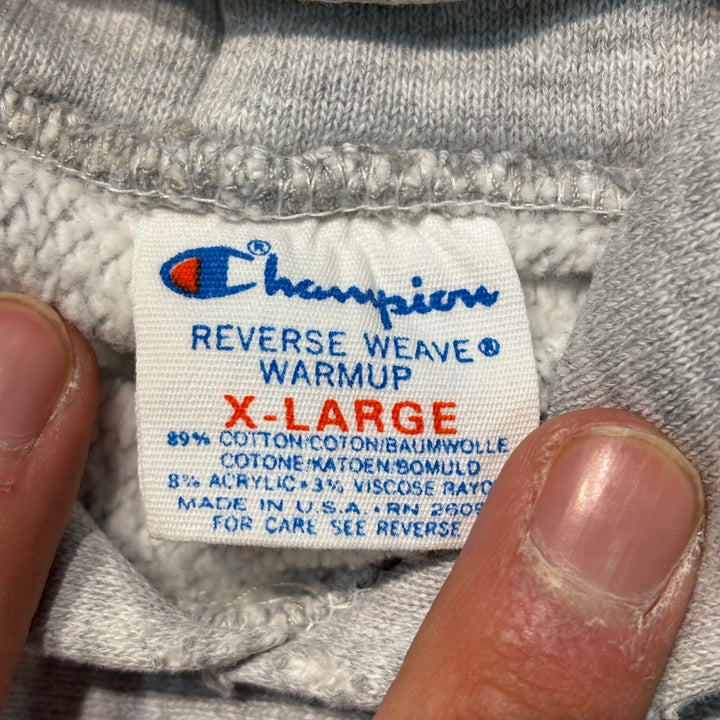 미국 80 년대 챔피언/챔피언/리버스 직조/워밍업/승무원 목을 풀오버 후 까마귀/트리코 태그/흰색/평원/크기 XL에서 만든 중고 의류