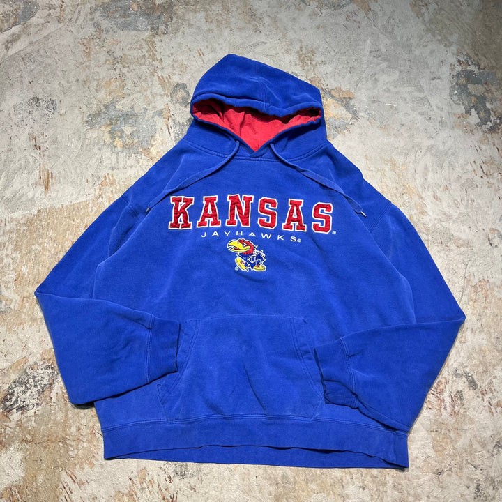 #4151 古着 Unknow/Pull over Parker/プルオーバーパーカー/KANSAS/JAYHAWKS/カンザス ジェイホークス/男子バスケットボール
チーム/サイズXL