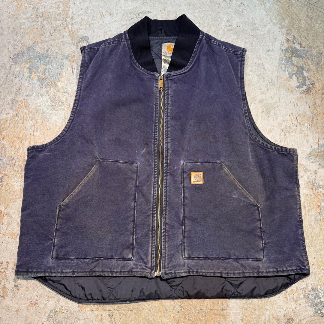 古着 Carhartt/ カーハート/ サンドストーンベスト/ ダック地/ 裏地キルティング/ サイズ2XL