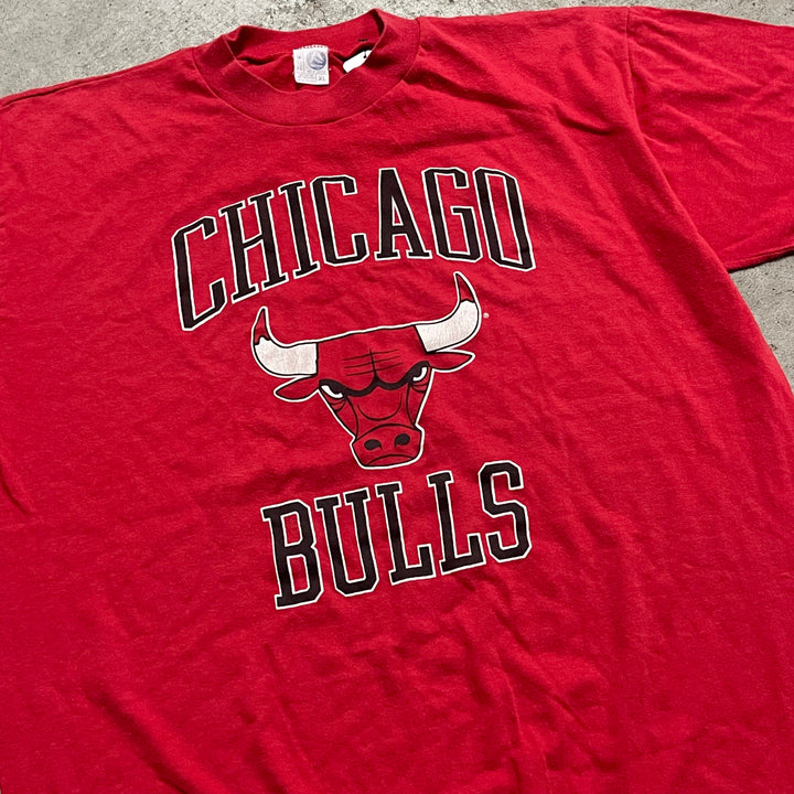 古着 USA製 シカゴ・ブルズ/NBA/ヴィンテージ シングルステッチ プリントTシャツ/サイズXL