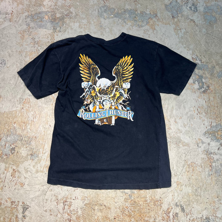 古着 鷲/イーグル/ヴィンテージ シングルステッチ プリントTシャツ/サイズL