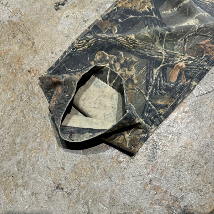 二手衣服Cabel的/ cabellas/真實的樹木迷彩貨物褲/尺寸W34