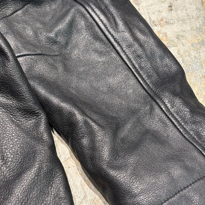 古着 WILSONS LEATHER/ ウィルソンズレザー/ 本革レザーハーフコート/ 牛革/ サイズM