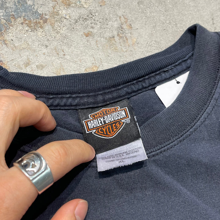 Used clothing Made in USA Harley-Davidson / Kansas City Store, Missouri / Printed T-shirt / Size XL