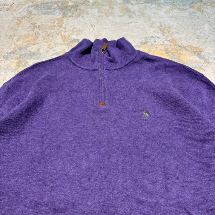 旧衣POLO by Ralph Lauren/ POLO拉尔夫劳伦/半拉链针织毛衣/尺寸M
