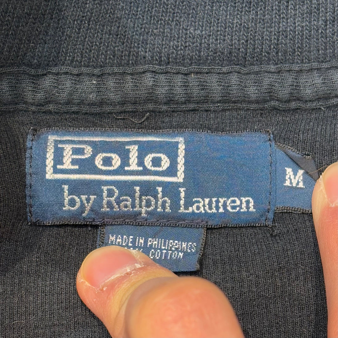 Used clothing 90's ~ POLO by Ralph Lauren/ Polo Ralph Lauren/ Half zip knit sweater/ Size M