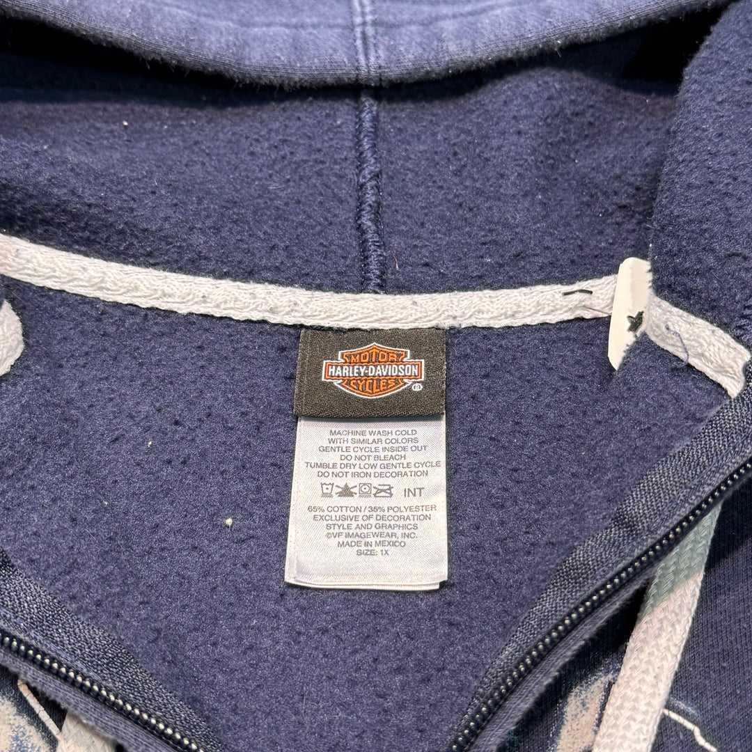Used clothing HARLEY-DAVIDSON/ Harley Davidson/ Sweat zip-up hoodie/ Eagle/ Owigsburg, Pennsylvania/ Equivalent to size XL
