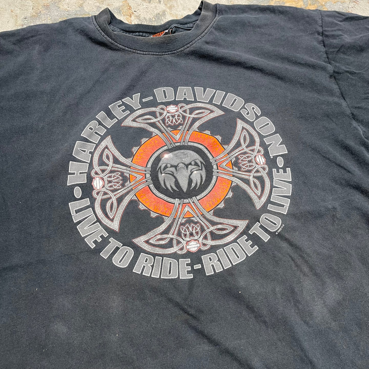 Used clothing Made in USA Harley-Davidson / France Biarletts Store / Printed T-shirt / Size XL