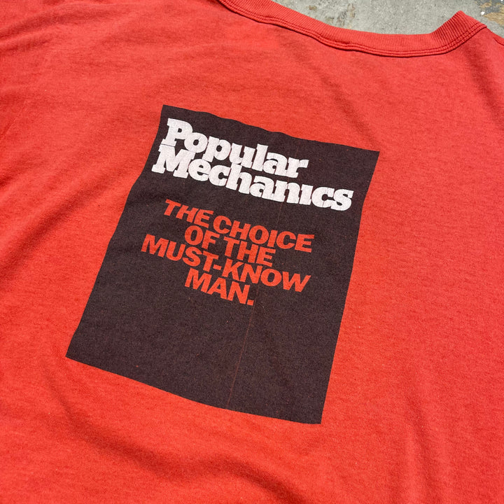 중고 의류 80 ' / 인기있는 메커니즘. /당신이 알아야 할 사람의 선택. / 빈티지 싱글 스티치 레터 인쇄 티셔츠 / 크기 XL
