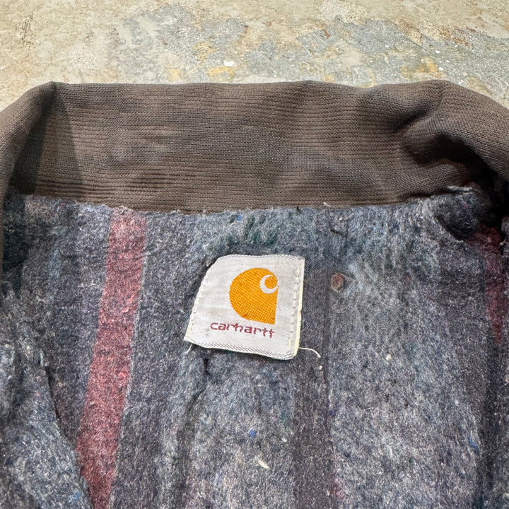 古着 carhartt/ カーハート/ トラディショナルコート/ ダック地/ 裏地ブランケット/ 襟コーデュロイ/サイズXL相当