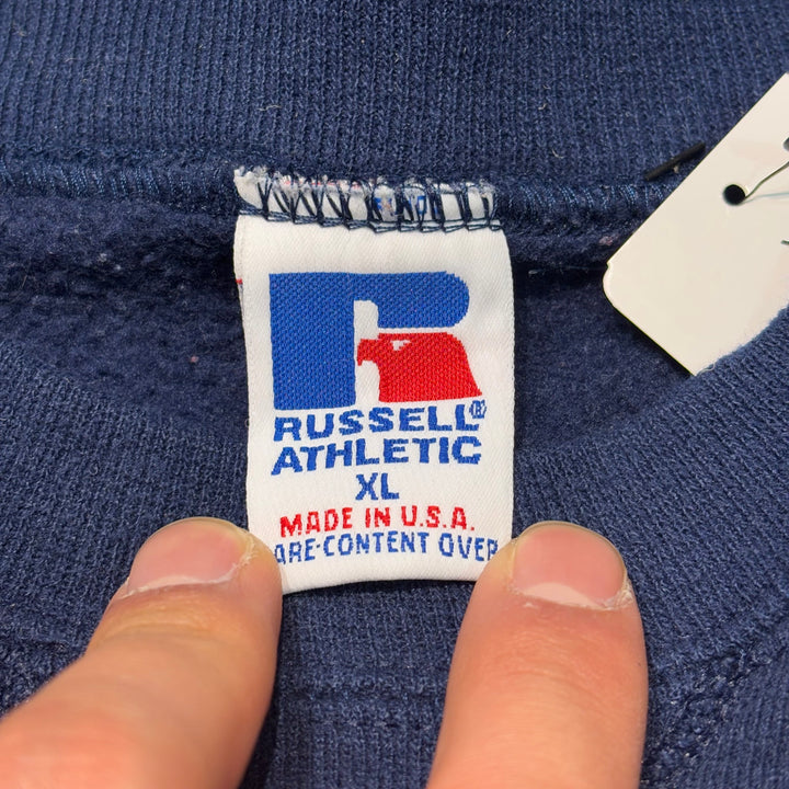 미국 80 년대에서 만든 중고 의류 ~ Russellathletic/ Russell Athletic/ Blank Crew Neck Sweatshirt/ Plain/ Size XL
