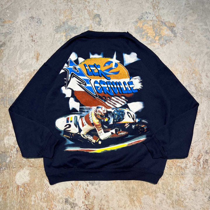 #3974 古着 Unknow/Crew neck sweat/クルーネックスウェット/ALEX2 CRIVILLE/サイズL