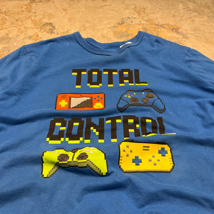Used clothing PLACE/"TOTAL CONTROL/ Game print T-shirt/Size 2XL