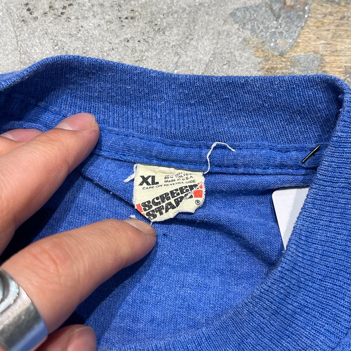 중고 의류 80 년대 미국은 스크린 스타를 만들었습니다 / 내가 좋아 보이지만 왜 부자가 될 수 없습니까? / 빈티지 싱글 스티치 문자 인쇄 티셔츠 / 크기 XL