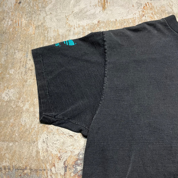 미국/80 년대 ~ 90 년대/아디다스/보스턴 마라톤/빈티지 싱글 스티치 프린트 티셔츠/크기 L에서 만든 빈티지 의류