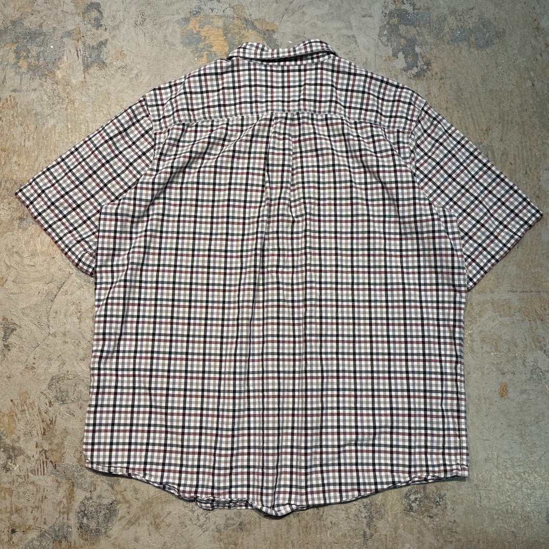 중고 의류 Carhartt/Carhartt/Button-Down Short Sleeve Shirt/Checked Pattern/Size 2XL