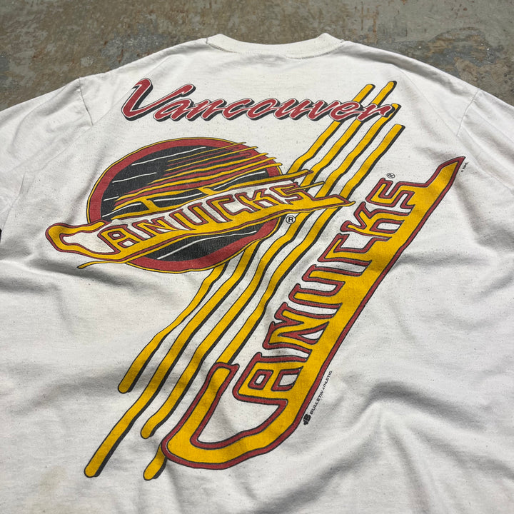 古着 バンクーバー・カナックス/ホッケーチーム/NHL/ヴィンテージ シングルステッチ プリント Tシャツ/サイズM-L相当