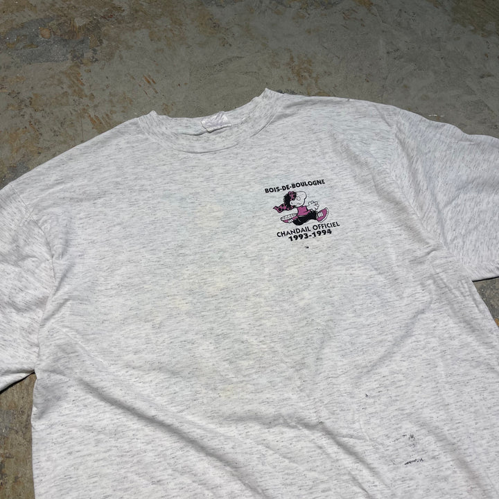 古着 93'~94's ブローニュの森/公式ジャージ/フランス・パリ/ヴィンテージ シングルステッチプリントTシャツ/サイズL相当