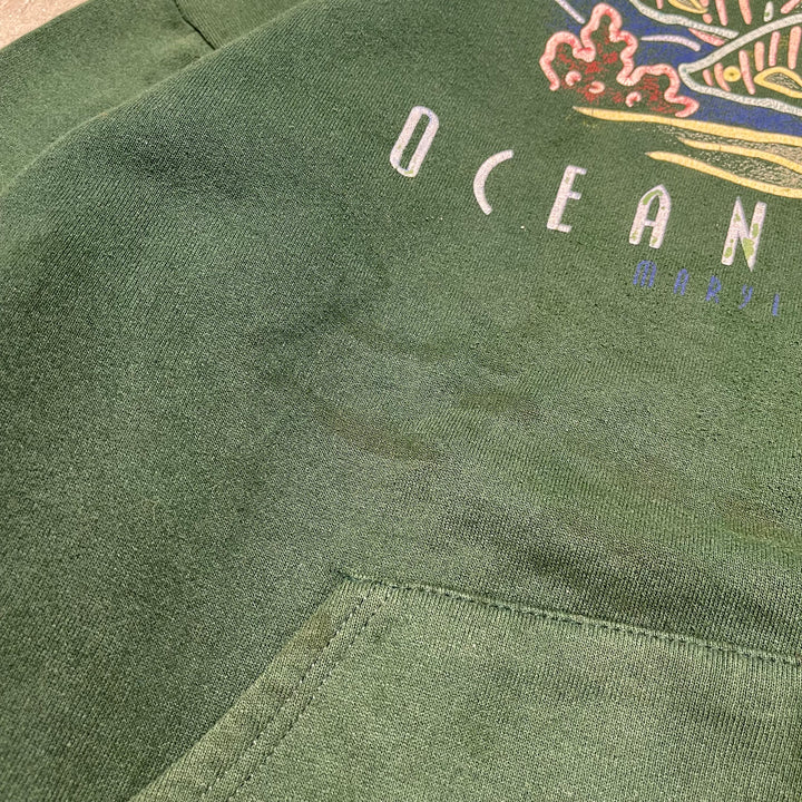 #4133 古着 JERZEES/ジャージーズ/Pull over Parker/プルオーバーパーカー/OCEAN CITY/MADE IN U.S.A/サイズXL