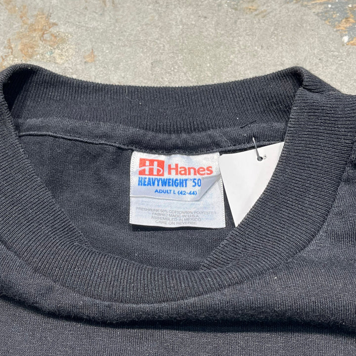 #4525 古着 90's Hanes/short sleeve print t-shirt Tee/半袖プリントTシャツ/シングルステッチ/サイズL