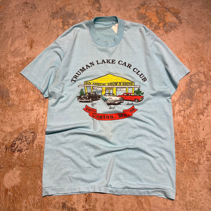 #4641 古着 USAvintage/車プリント/ヴィンテージ シングルステッチ Tシャツ/サイズ2XL