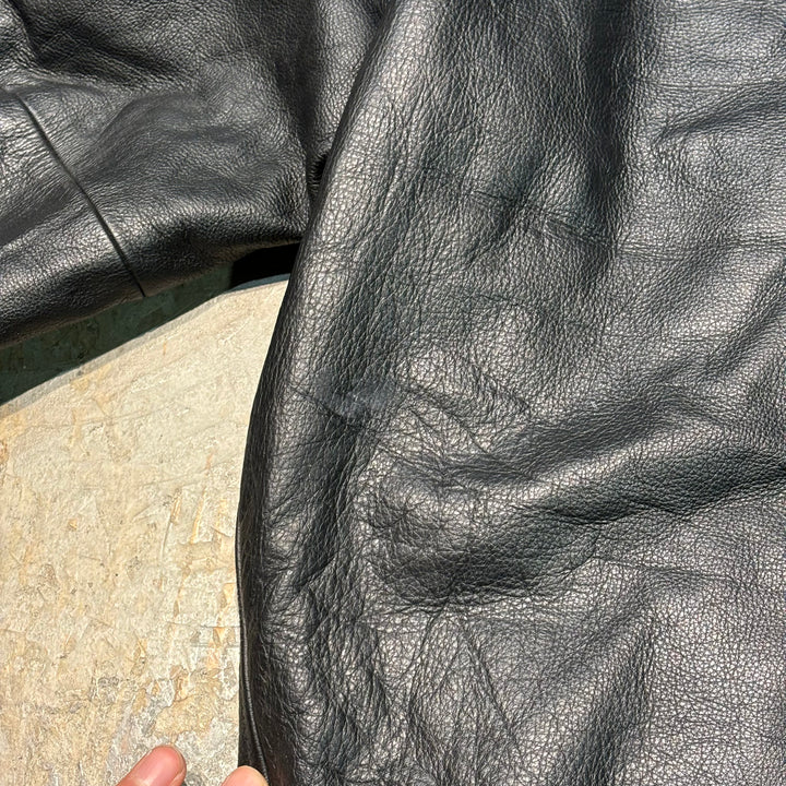 古着 90's GAP/ ギャップ/ ジップアップレザージャケット/ サイズL