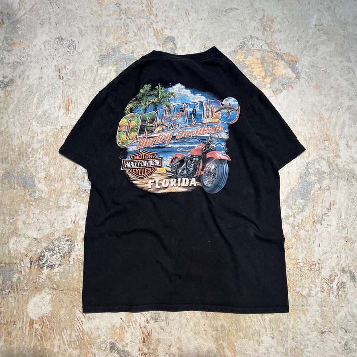 중고 의류 Harley-Davidson / Harley Davidson / Orlando Store, Florida / Printed T-Shirt / Size L