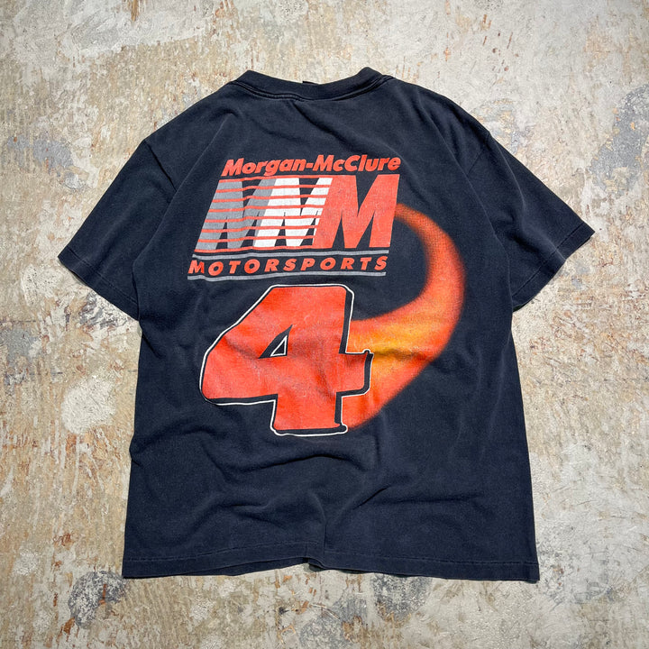 古着 95's USA製 USAVINTAGE / MORGAN-Mcclure motorsports / カーレースチーム / スターリング・マーリン #4 / ヴィンテージ シングルステッチ プリントTシャツ / サイズM