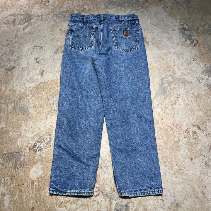 #4224 古着 Carhartt/カーハート / Denim Pants/デニムパンツ /ジーンズ / 裏地チェック/34×30