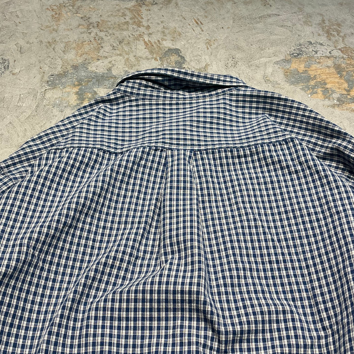 #4372 Used clothing Carhartt/Long Sleeve Button Down Shirt/Long Sleeve Button Down Shirt/Checked Plaid/Size 2XL