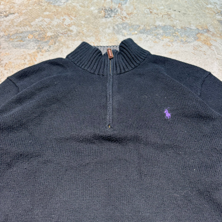 旧衣POLO by Ralph Lauren/ POLO拉尔夫劳伦/半拉链针织毛衣/尺寸L