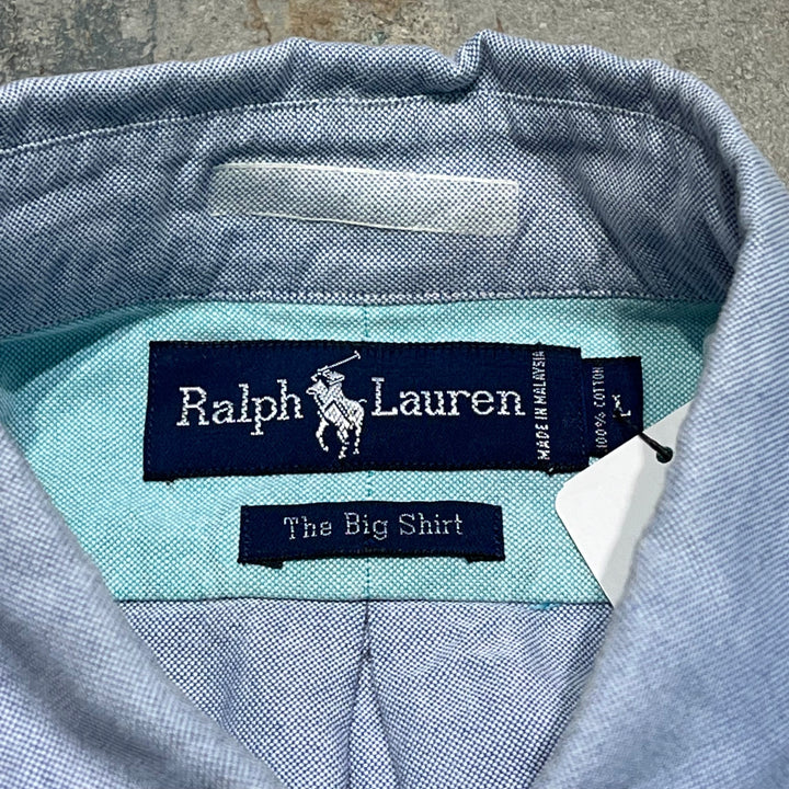 #4375 Used clothes Ralph Lauren /Long Sleeve Button Down Shirt /Crazy pattern /The Big Shirt /Size L