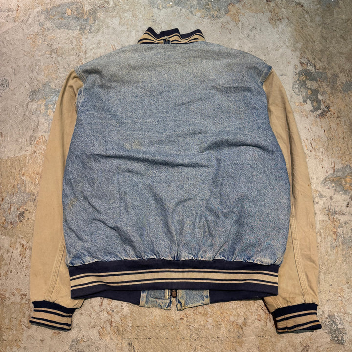 古着 USA製 98's carhartt/ カーハート/ デニムバーシティージャケット/ 裏地キルティング/ 中綿/ サイズL