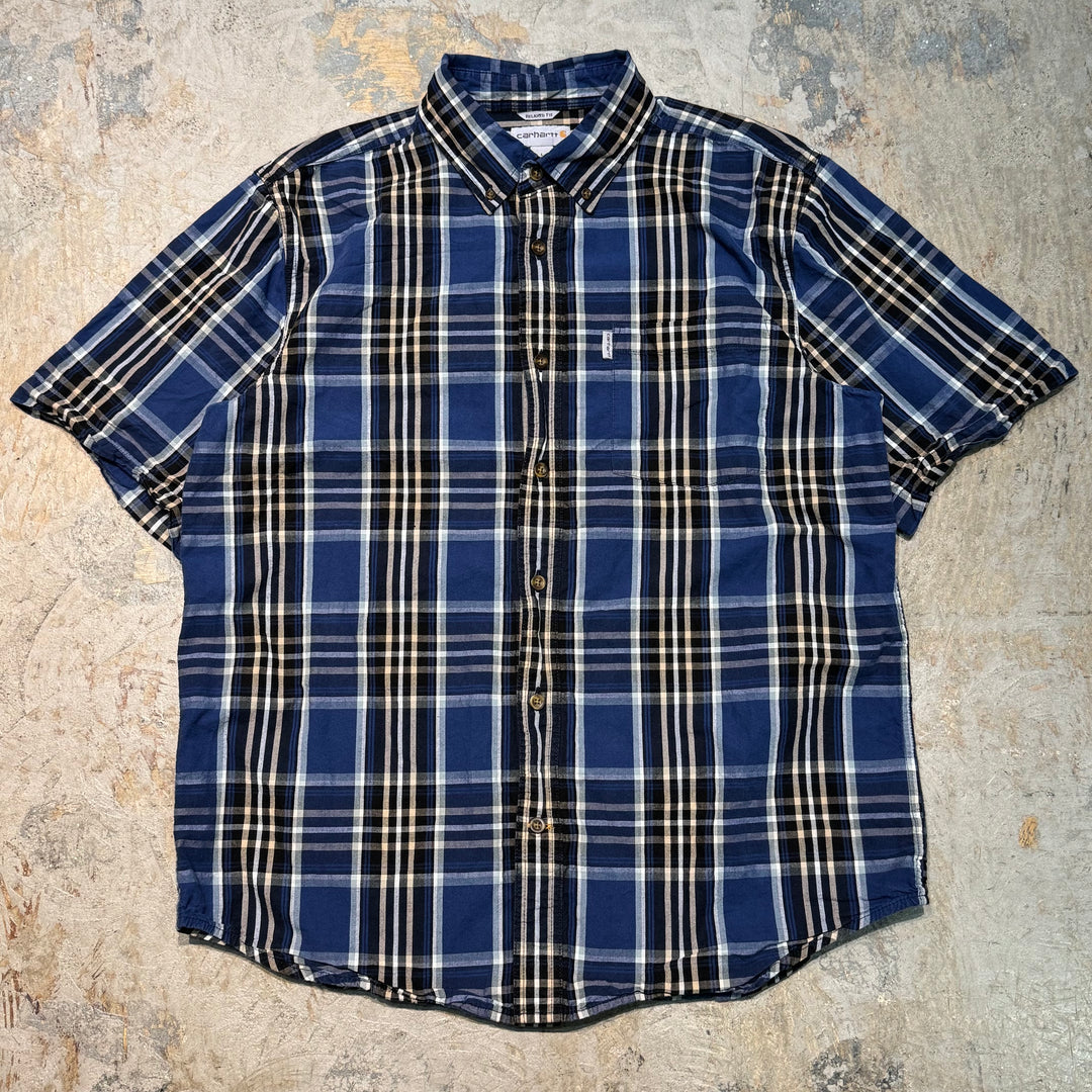 古着 carhartt/カーハート/ ボタンダウン半袖シャツ/ チェック柄/ サイズL