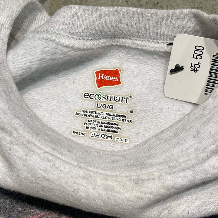 #4129 古着 Hanes/ヘインズ/Crew neck Print Sweat/クルーネックスウェット/Hocus Pocus/サイズL