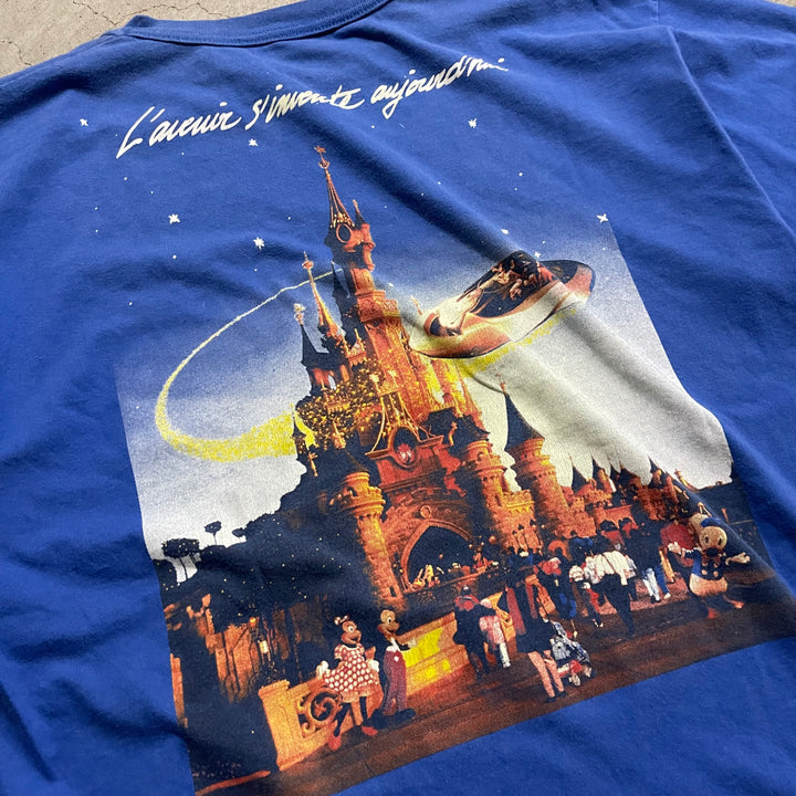 古着 ディズニーランド・パリ/RENAULT/自動車/企業系/ヴィンテージ シングルステッチ プリントTシャツ/サイズ2XL