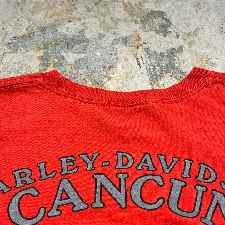 古着 Harley-Davidson/ハーレー ダビッドソン メキシコ・カンクン プリントTシャツ サイズXL相当