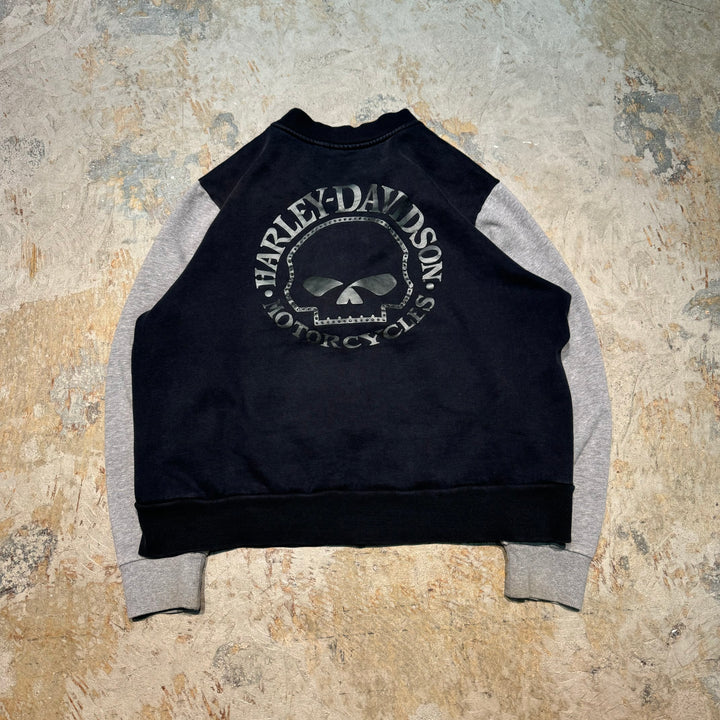 Used clothing HARLEY-DAVIDSON/ Harley Davidson/Zip-up sweatshirt/Skull/Size S-M equivalent