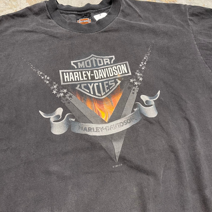 古着 99's USA製 Harley-Davidson/ハーレー ダビッドソン / CRUISING THE CHESAPEAKE REGION / メリーランド州ボルチモアストア / プリントTシャツ / サイズM